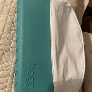 BOGG BAG Teal and White Cosmetic Case
